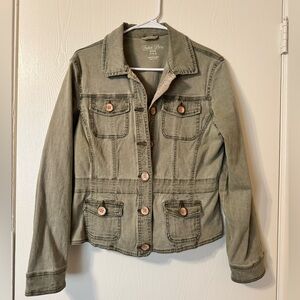 Vintage Green Denim Jacket